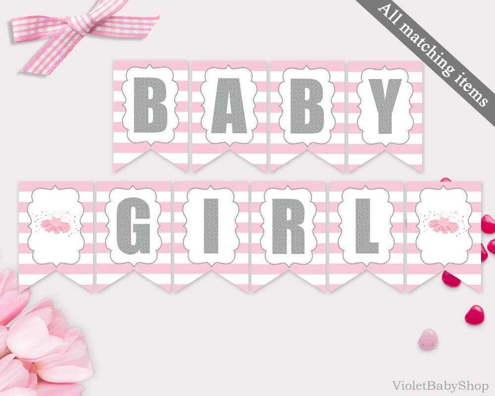 001 Baby Shower Banner Template Magnificent Ideas Pennant Throughout Diy Baby Shower Banner Template