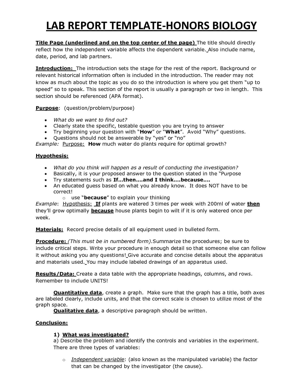 001 Biology Lab Report Template Ideas Surprising Word Format Throughout Lab Report Template Word