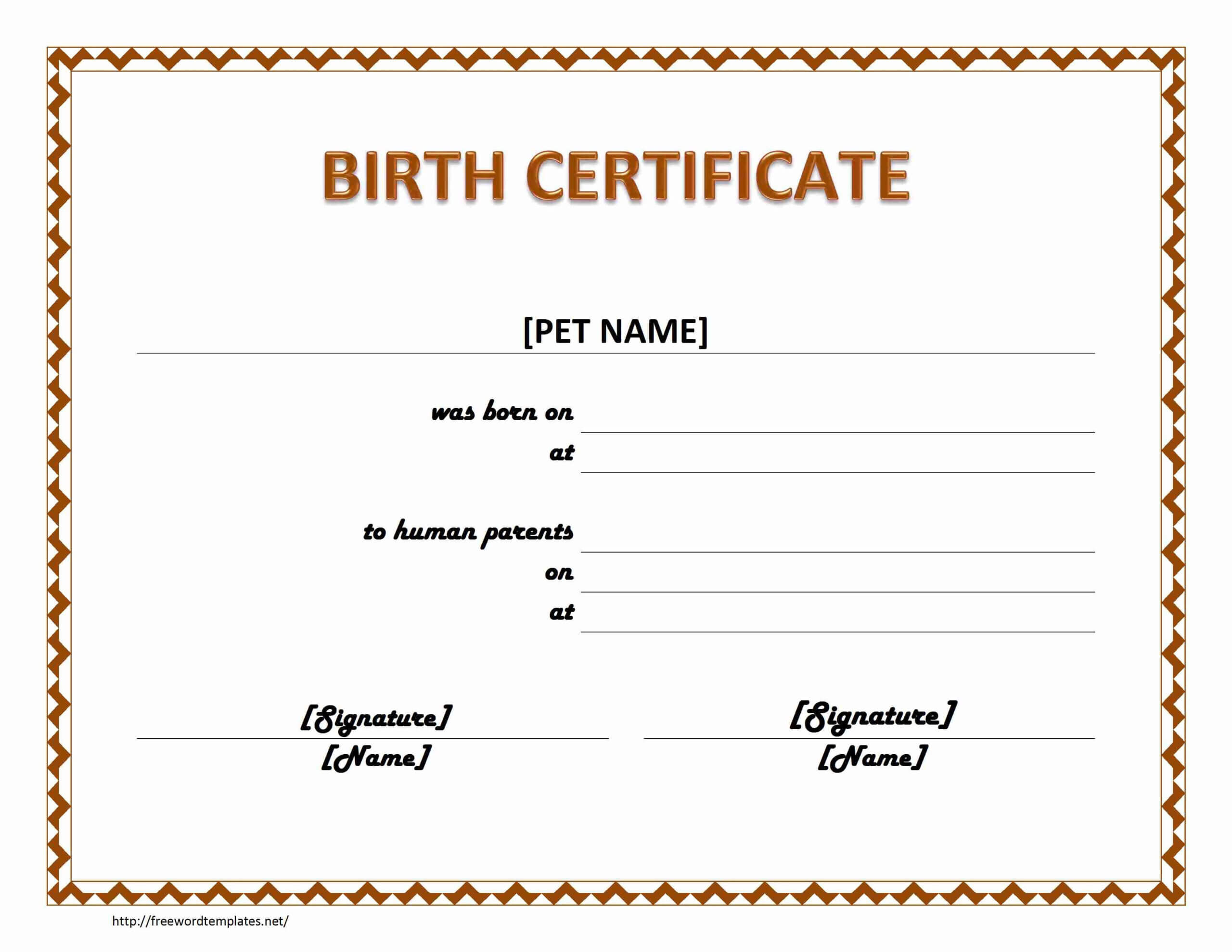 001 Birth Certificate Template Word Rare Ideas Fake Free Dog Inside Birth Certificate Fake Template