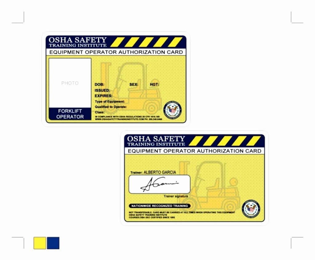 001 Forklift Training Certificate Template Free Ideas 474276 Throughout Forklift Certification Card Template