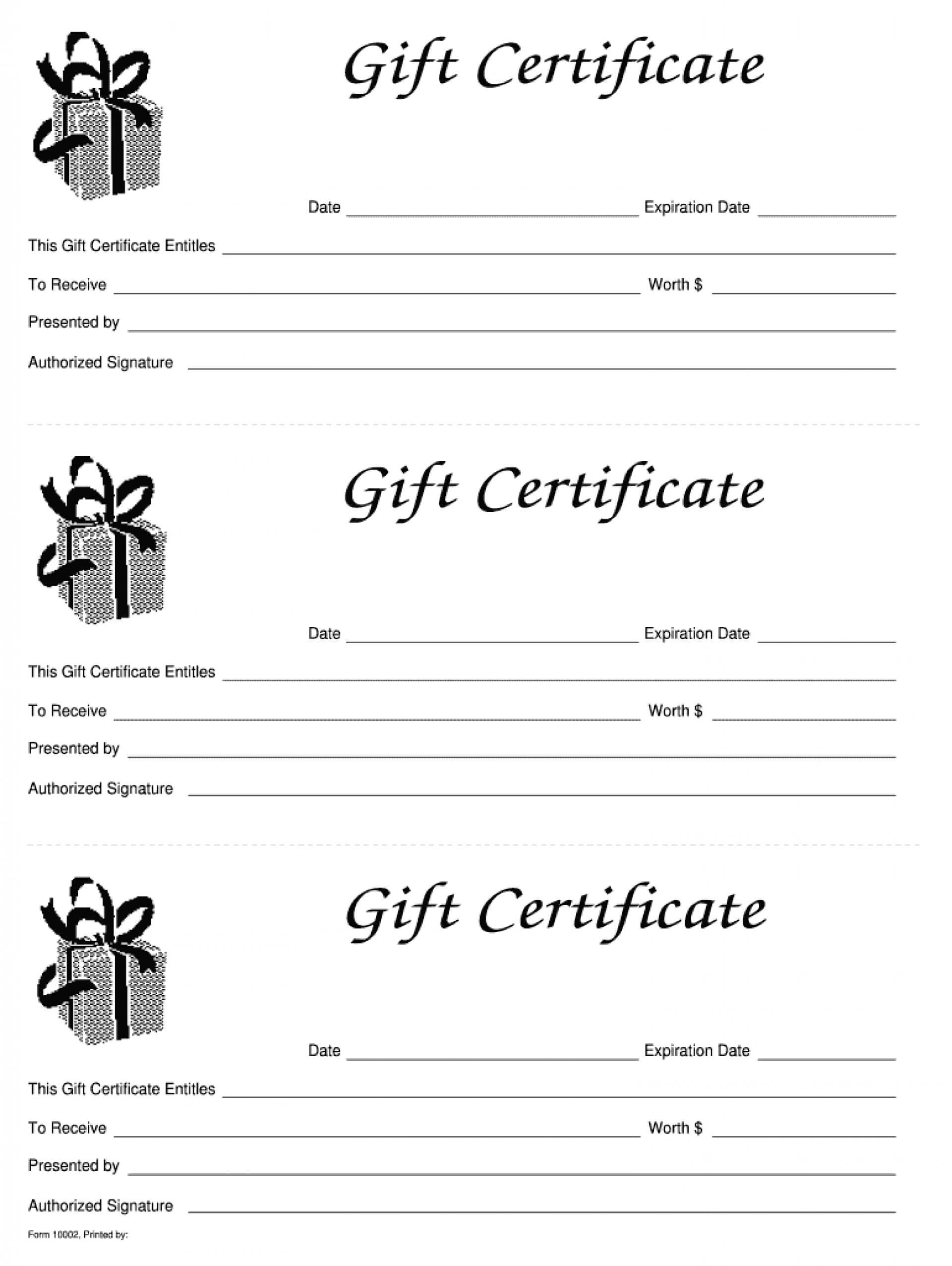 001 Free Printable Gift Certificates Template Ideas Bday Intended For Printable Gift Certificates Templates Free