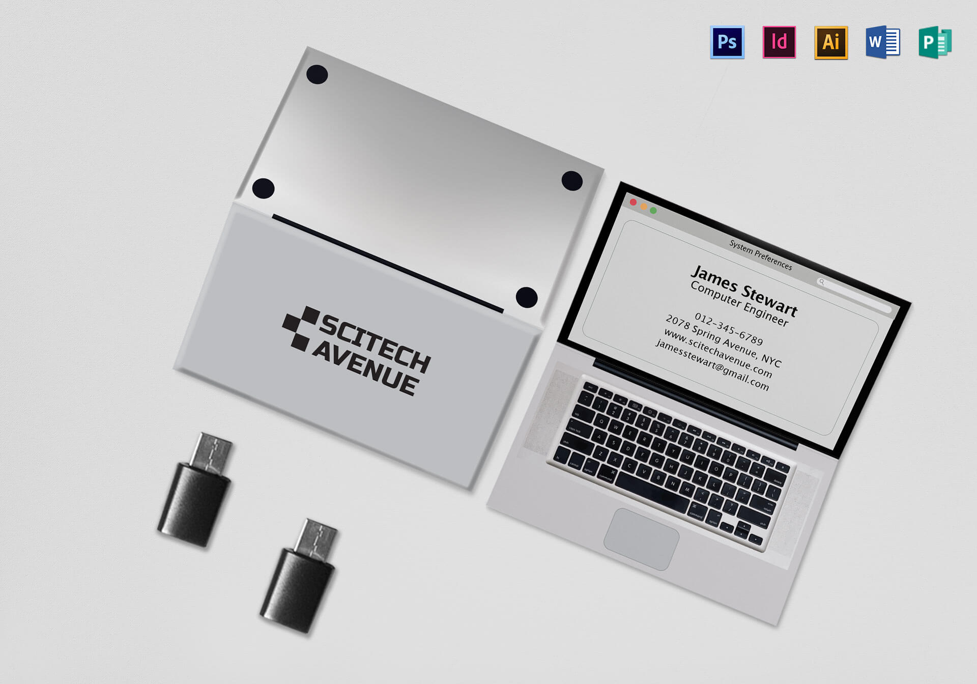 001 Laptop Folded Business Card Mock Up Template Astounding Throughout Fold Over Business Card Template