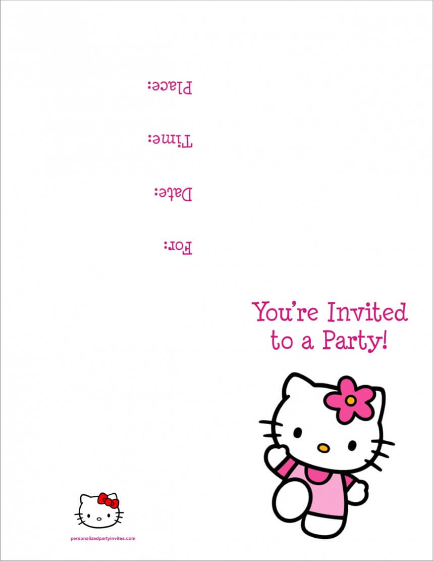 001 Pool Party Cards Printable Template Amazing Ideas With Hello Kitty Birthday Banner Template Free