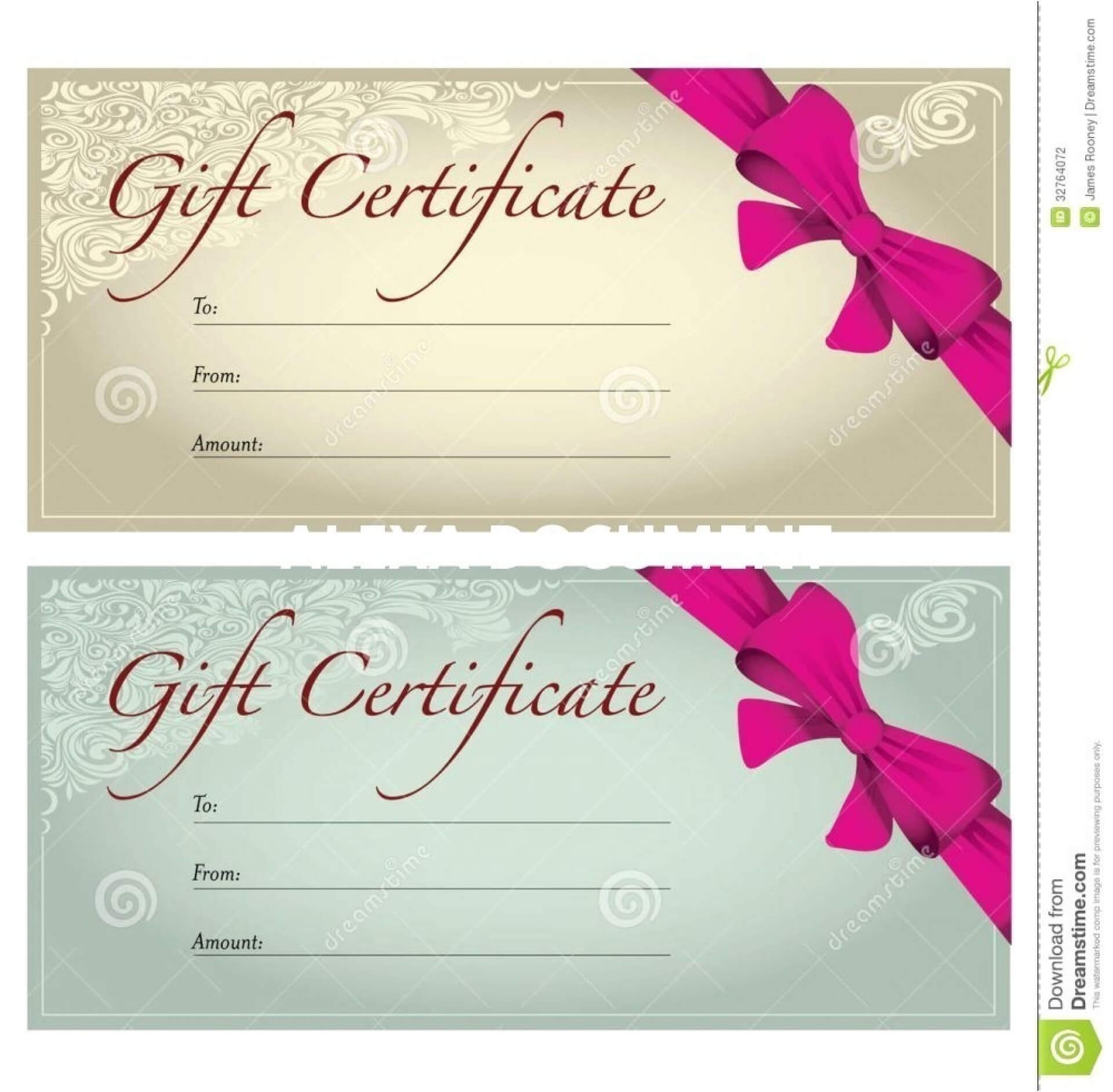 001 Salon Gift Certificate Templates Free Printable Hair Intended For Salon Gift Certificate Template