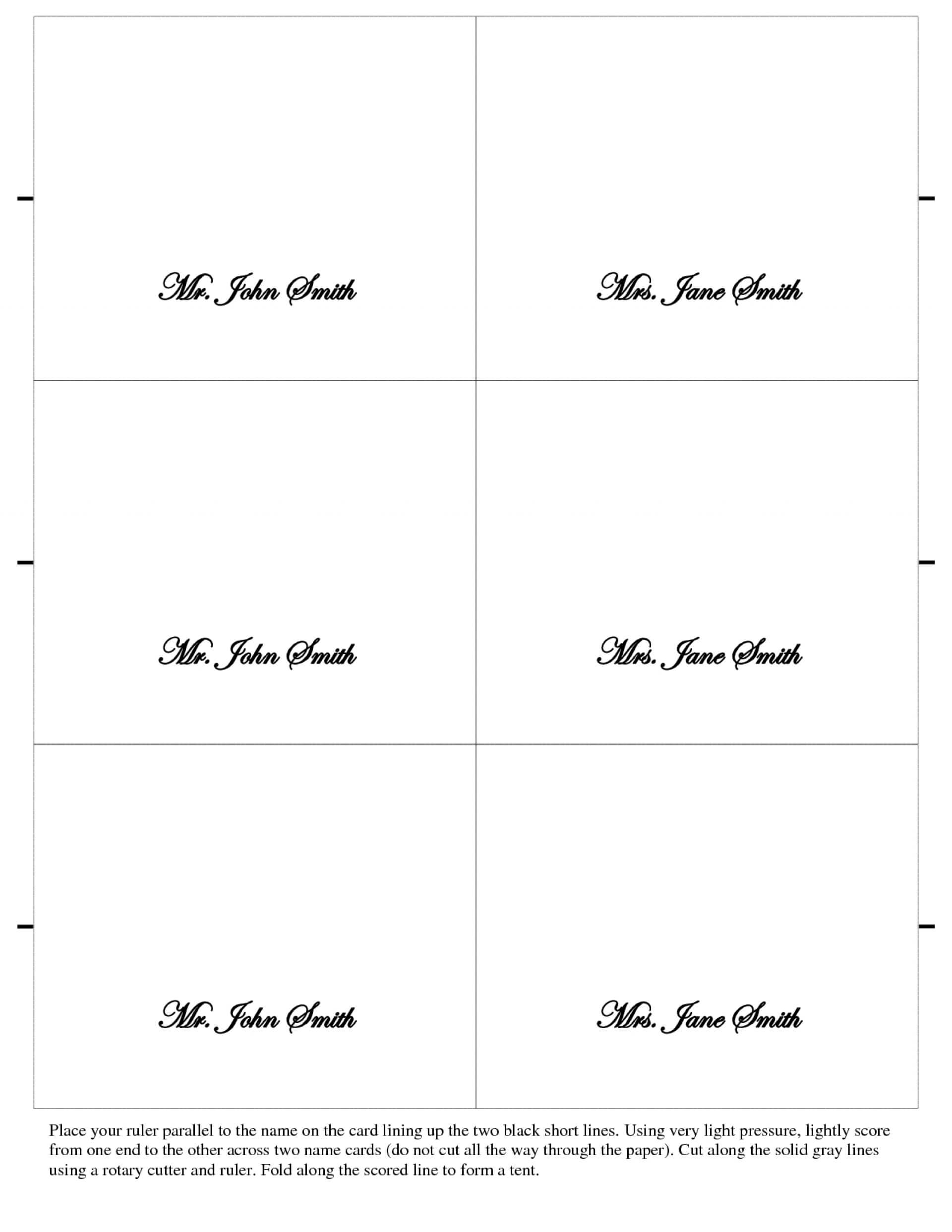 001 Table Name Card Template Size Seating Printable Throughout Place Card Size Template