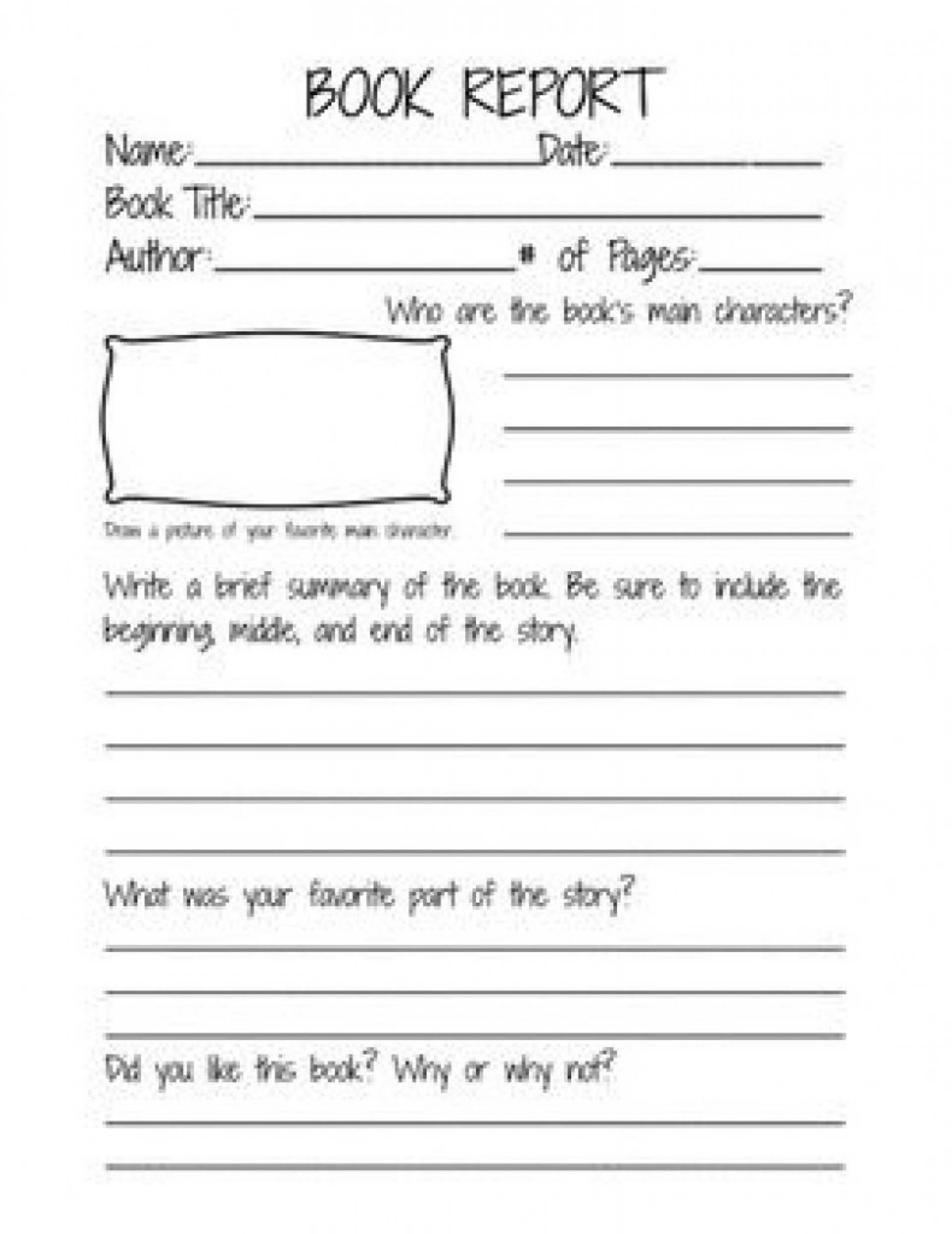 001 Template Ideas Free Book Report Wondrous Templates Intended For 1St Grade Book Report Template