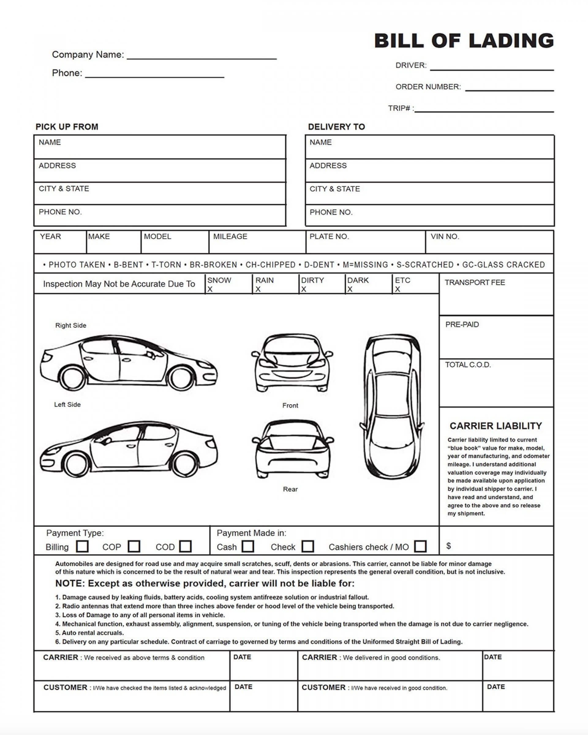 001 Vehicle Condition Report Template Fearsome Ideas Form Pertaining To Truck Condition Report Template