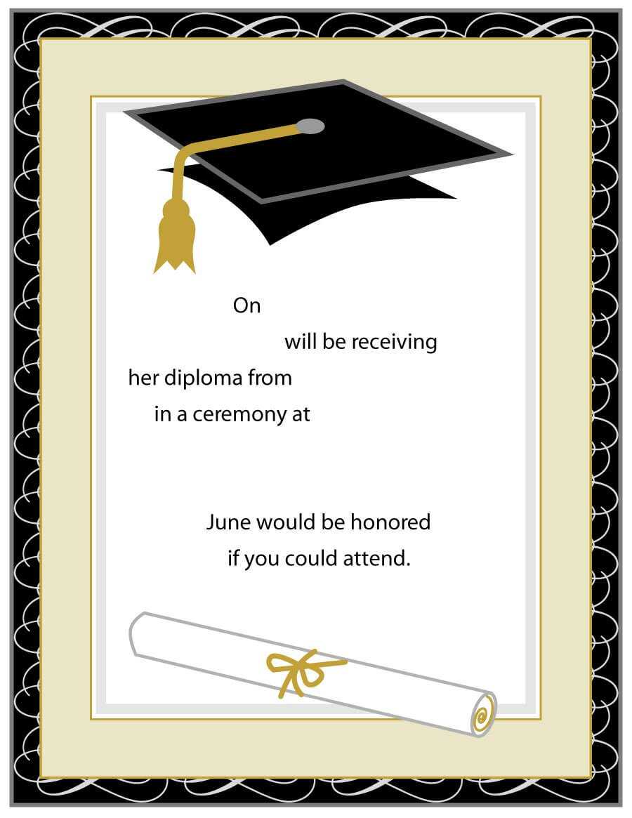 002 Graduation Invitation Templates Free Printable Inside Free Graduation Invitation Templates For Word