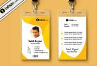 002 Id Card Design Psd Format Template Ideas Multipurpose within Company Id Card Design Template