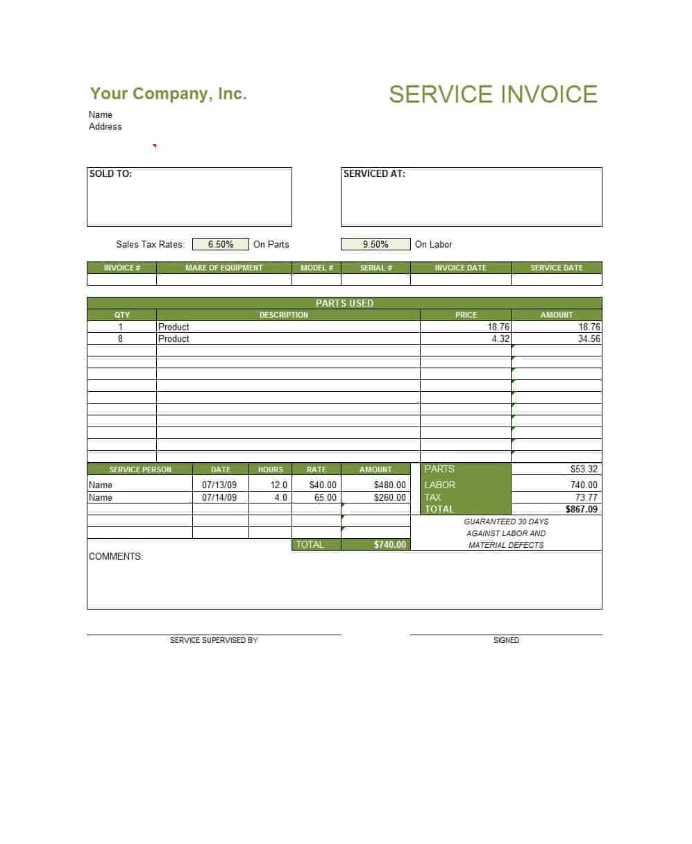 002 Service Invoice Template Ideas Templates For Ms With Invoice Template Word 2010