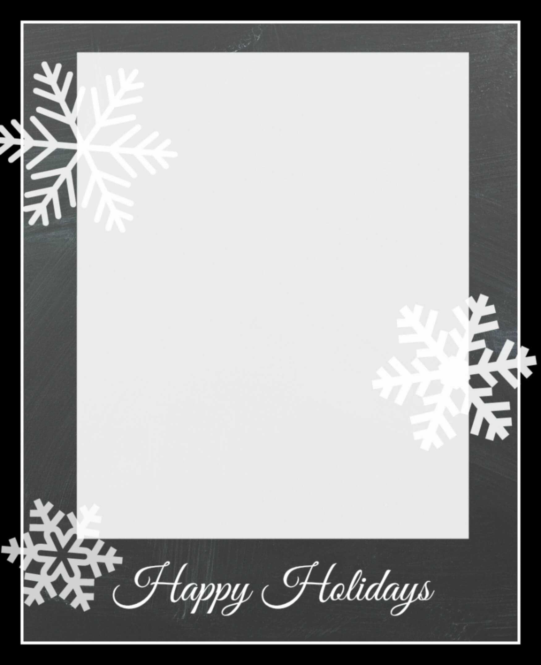 002 Snowflakecard3 Holiday Card Templates Free Template Inside Free Holiday Photo Card Templates