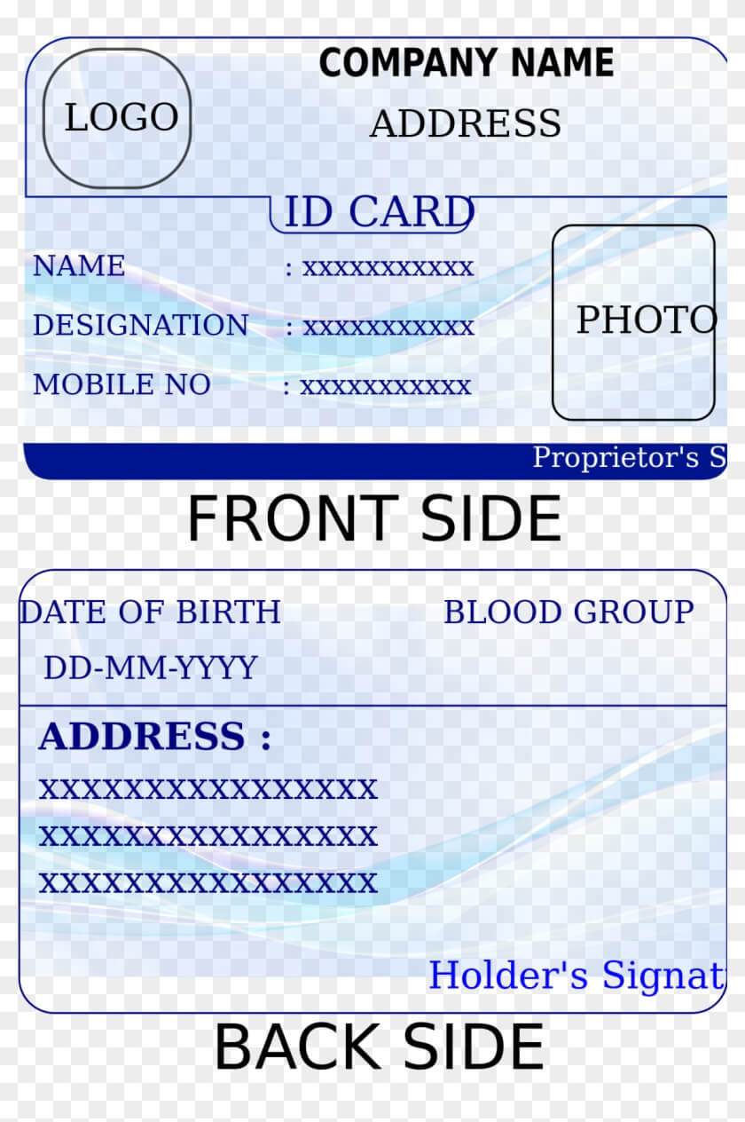 002 Template Ideas Free Printable Id Cards Templates Card For Id Card Template For Kids