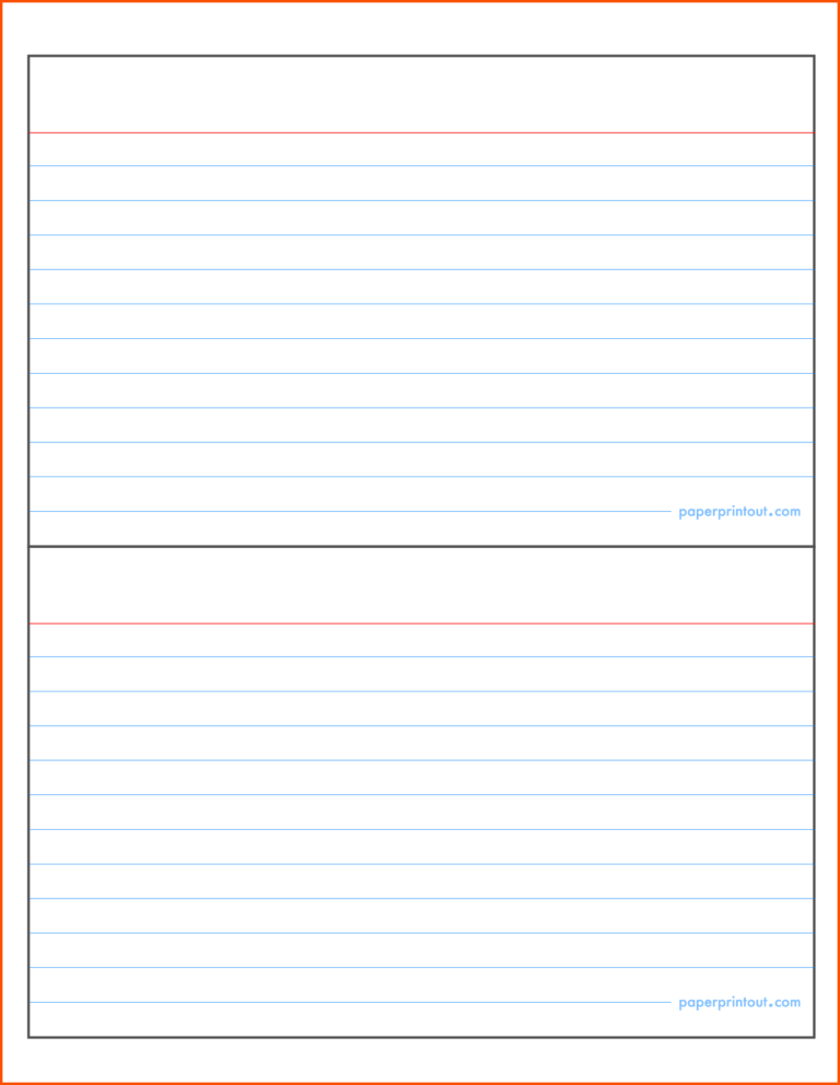 3X5 Note Card Template For Word Professional Template