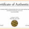 003 Certificate Of Authenticity Autograph Template Freel Pertaining To Certificate Of Authenticity Template