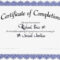 003 Certificateofcompletion Template Ideas Free Printable Throughout Free Printable Certificate Of Achievement Template