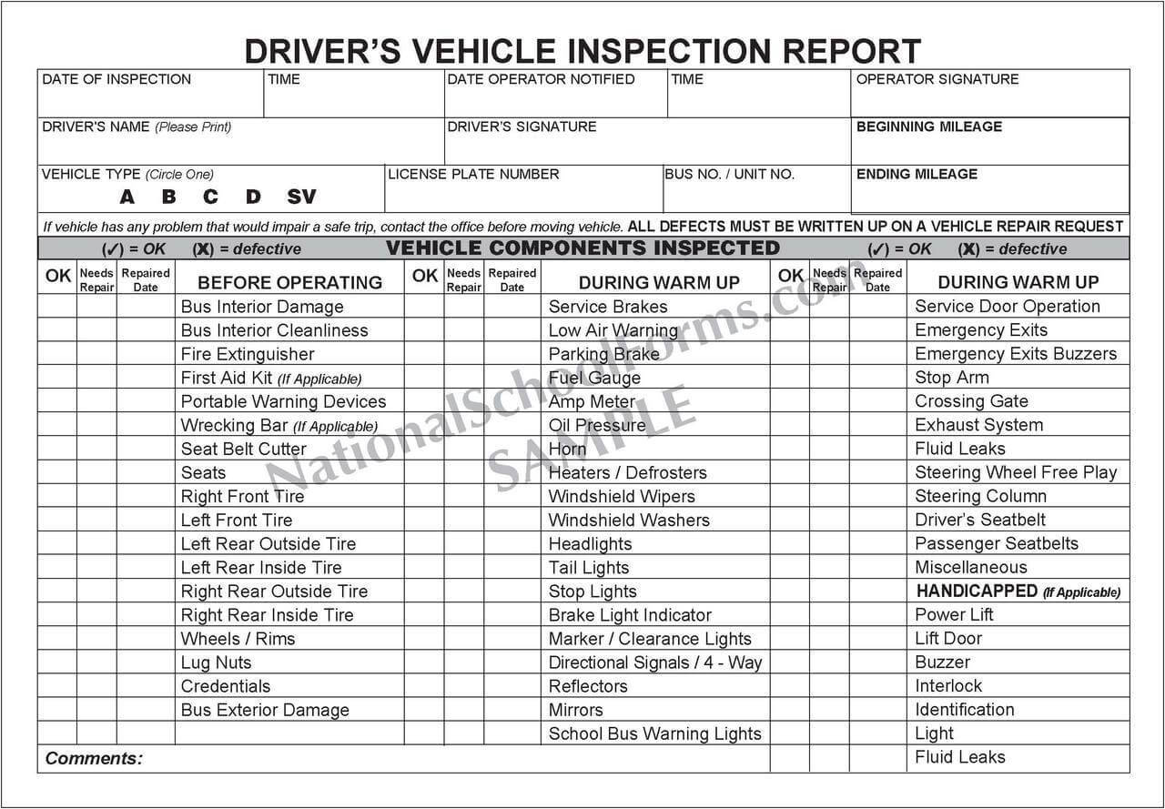 003 Daily Vehicle Inspection Report Template Ideas 286 Intended For Vehicle Inspection Report Template