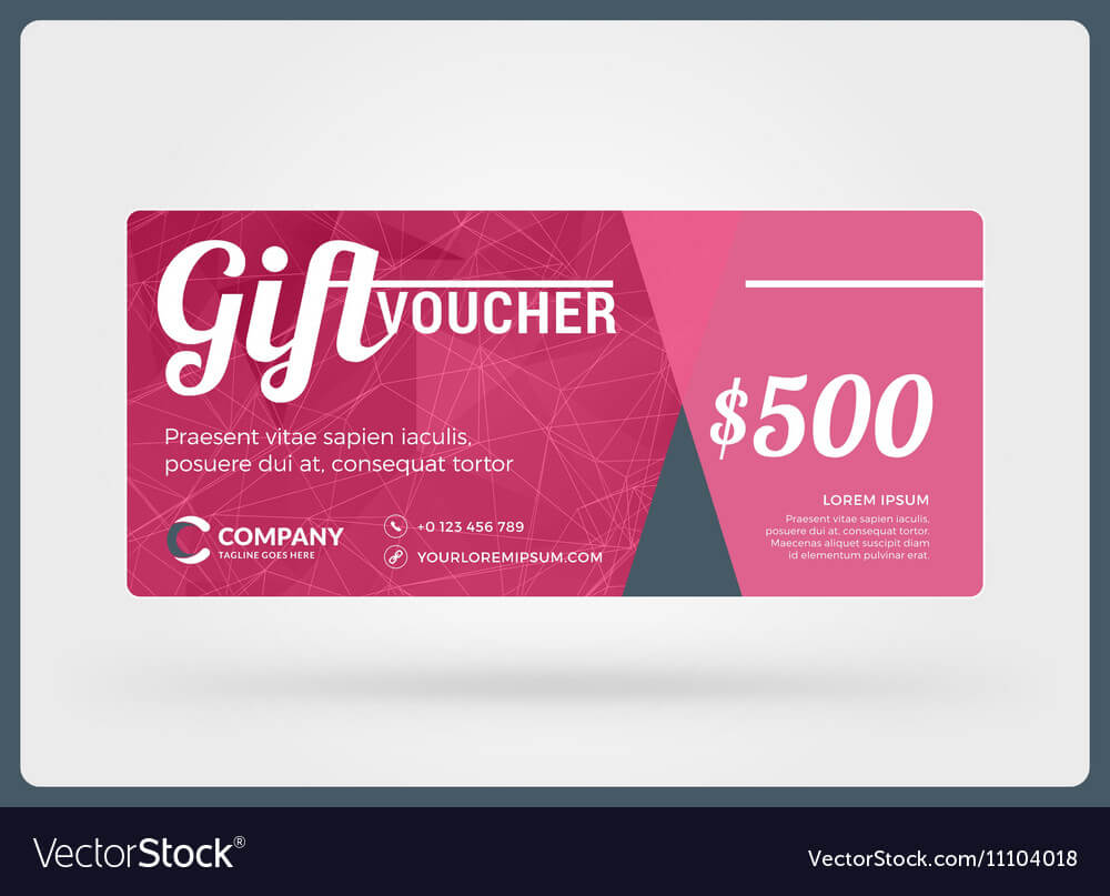 003 Gift Card Design Template Voucher Discount Vector Within Gift Card Template Illustrator