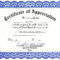 003 Microsoft Word Certificate Of Appreciation Templates Inside Template For Certificate Of Appreciation In Microsoft Word