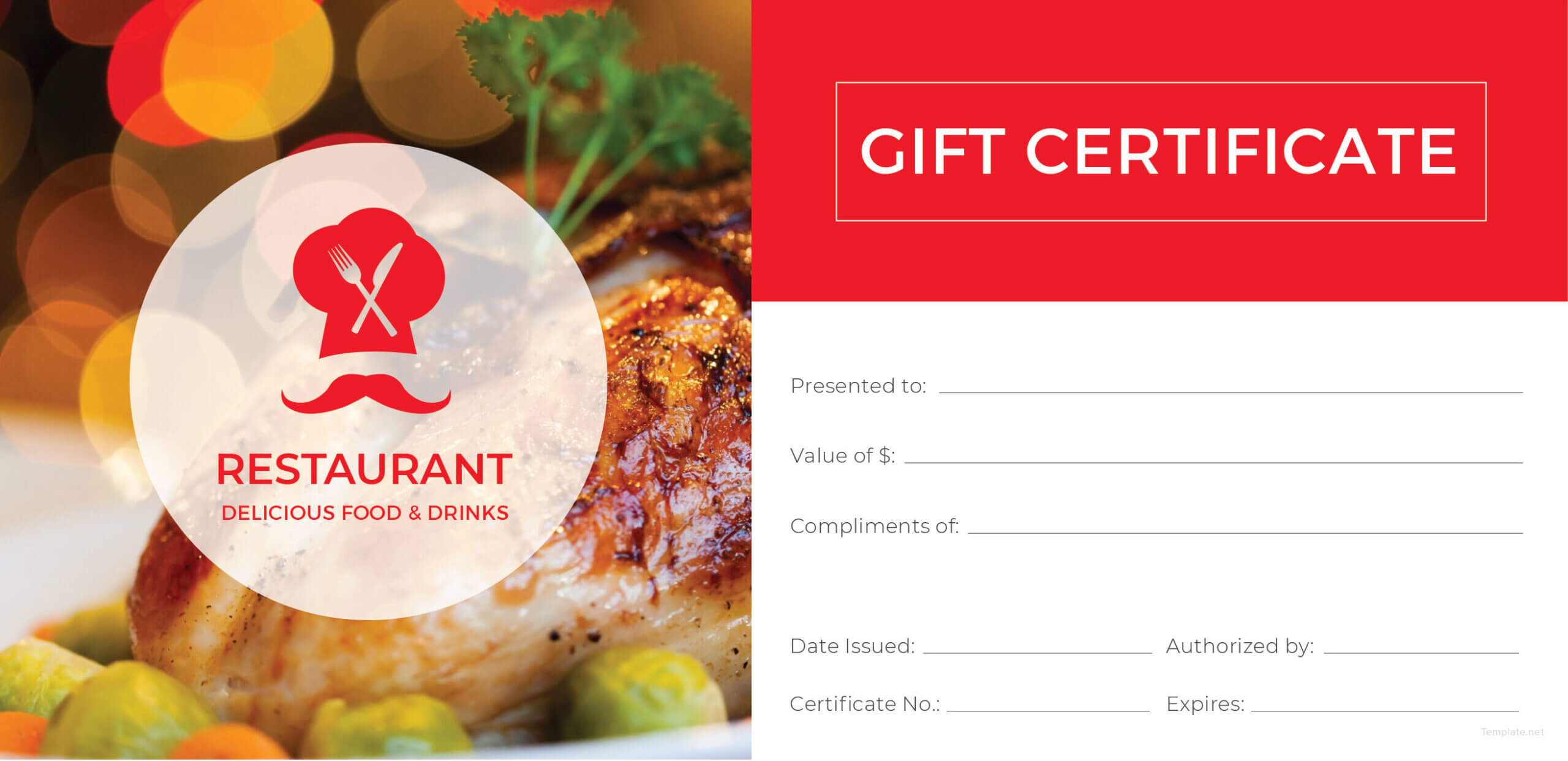 003 Restaurant Gift Certificates Templates Template Ideas Pertaining To Restaurant Gift Certificate Template