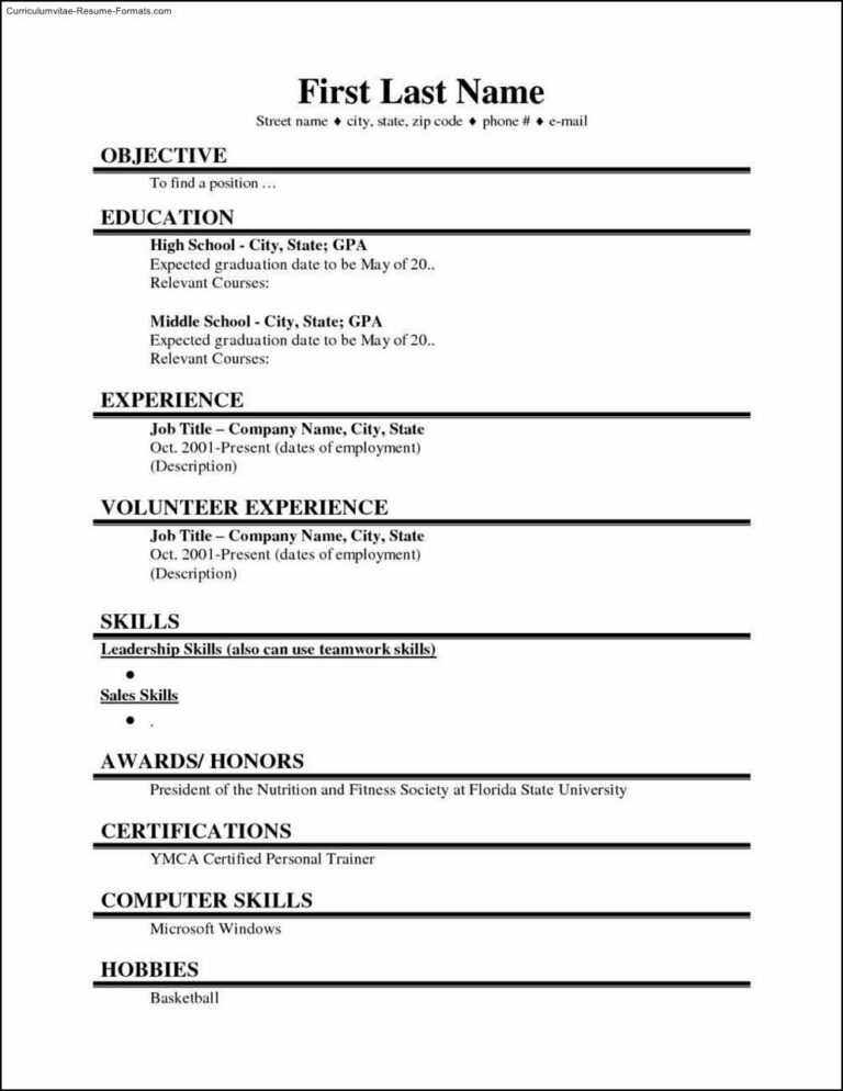 College Student Resume Template Microsoft Word - Professional Template