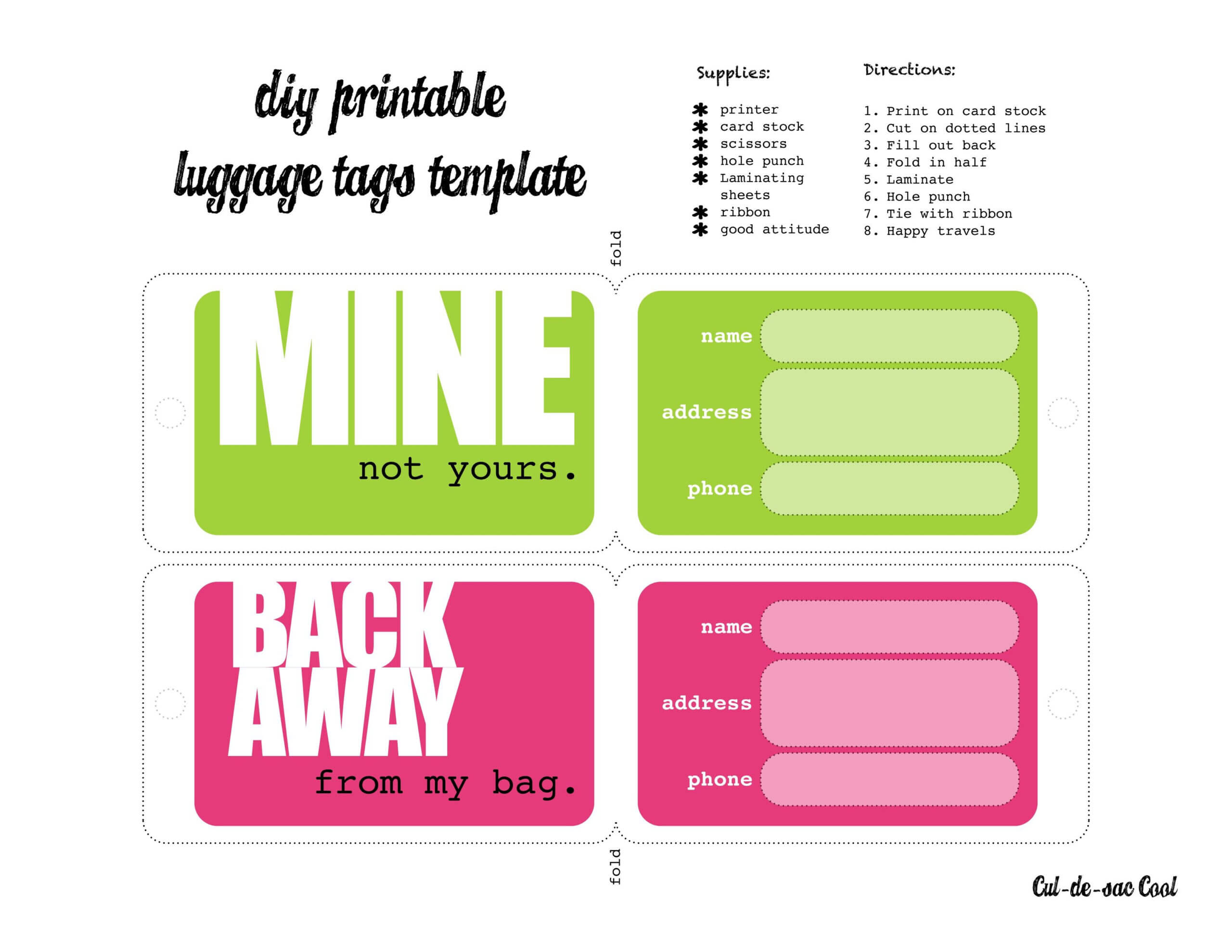 003 Template Ideas Luggage Tag Word Archaicawful Microsoft For Blank Luggage Tag Template
