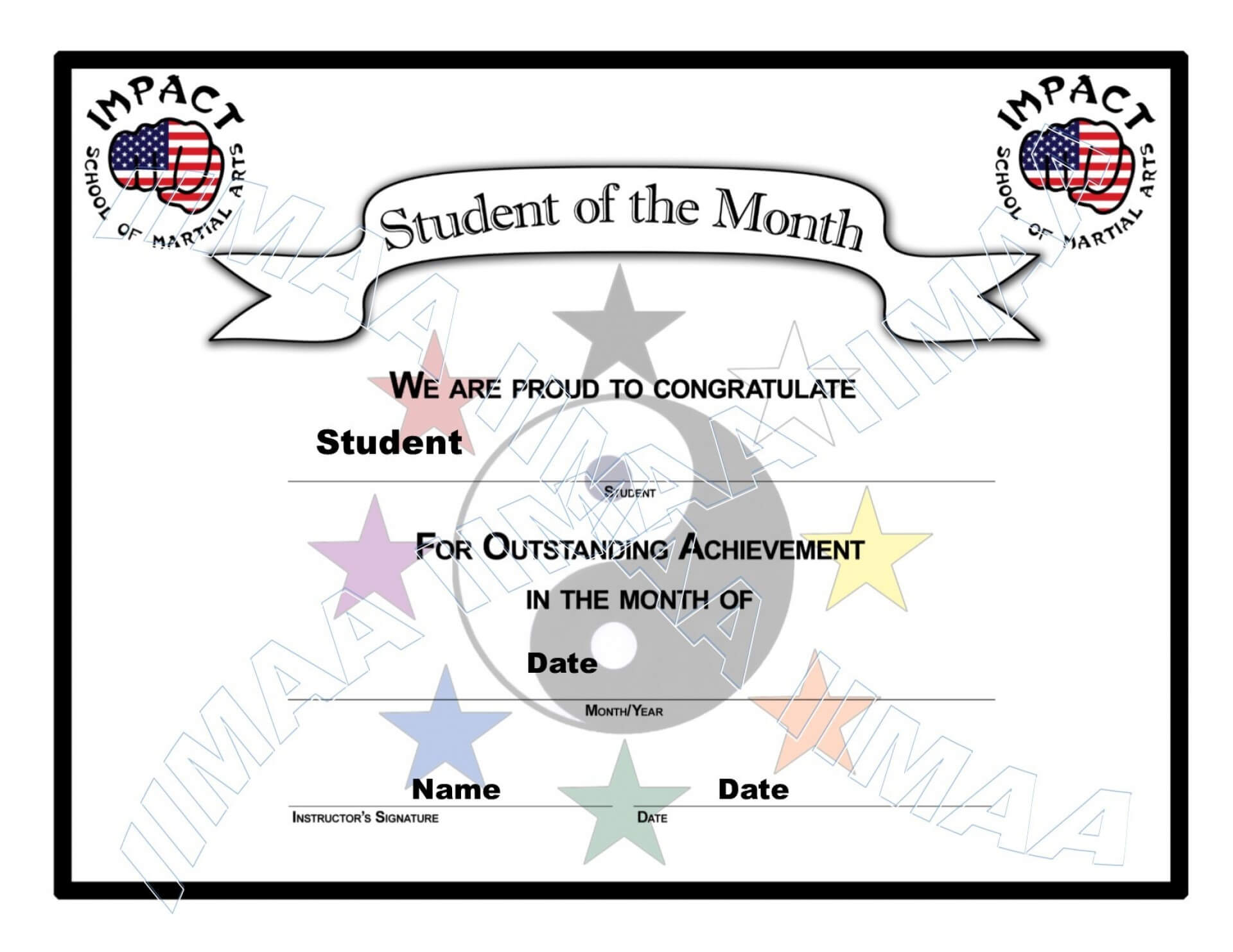 003 Template Ideas Martial Arts Certificate Templates Vector For Free Printable Student Of The Month Certificate Templates