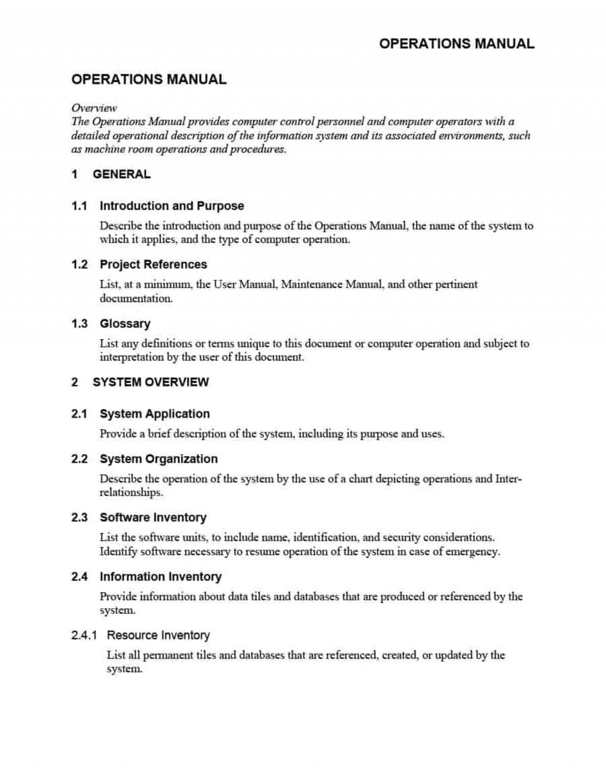 Training Documentation Template Word Riset