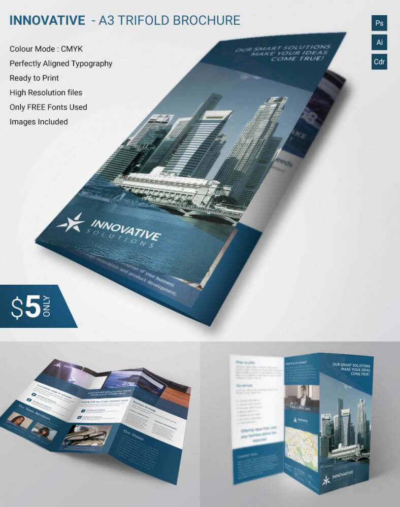 003 Tri Fold Brochure Design Templates Free Download Intended For 3 Fold Brochure Template Psd Free Download