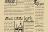 003 Vintage Newspaper Template Word Old Microsoft for Old Newspaper Template Word Free