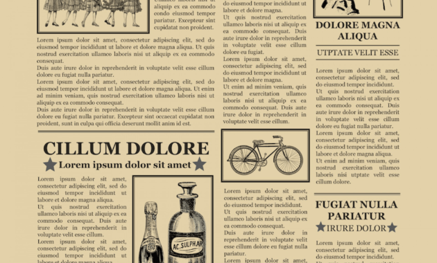 microsoft word old newspaper template free download