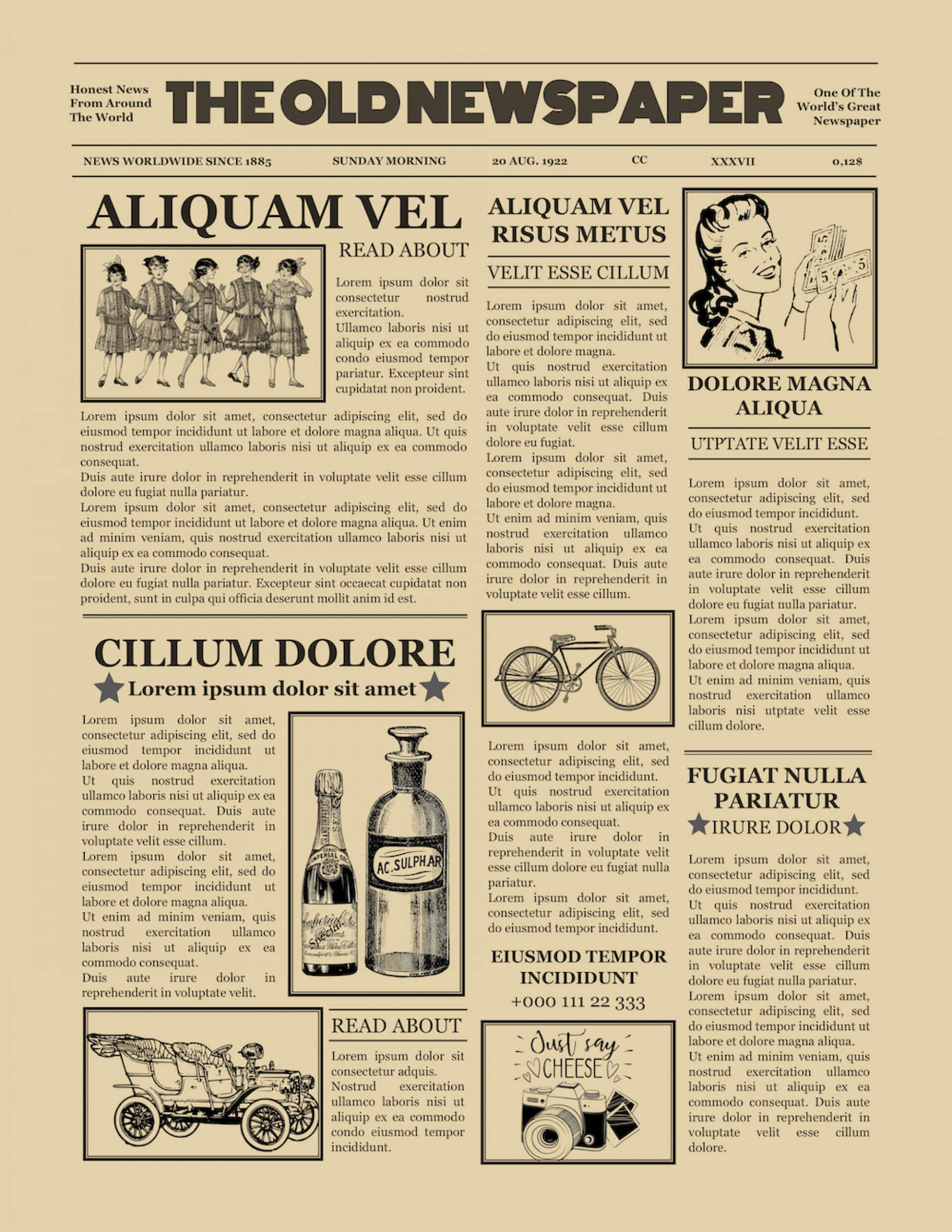 Old Newspaper Template Word Free Professional Template