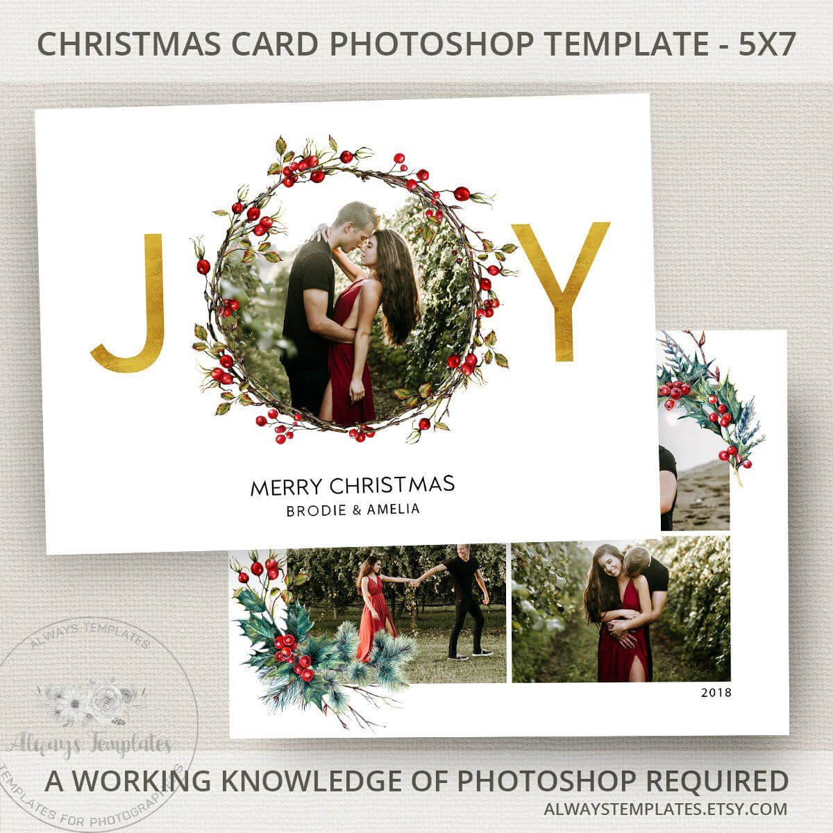 004 Christmas Card Template Photoshop Archaicawful Ideas Throughout Free Christmas Card Templates For Photographers