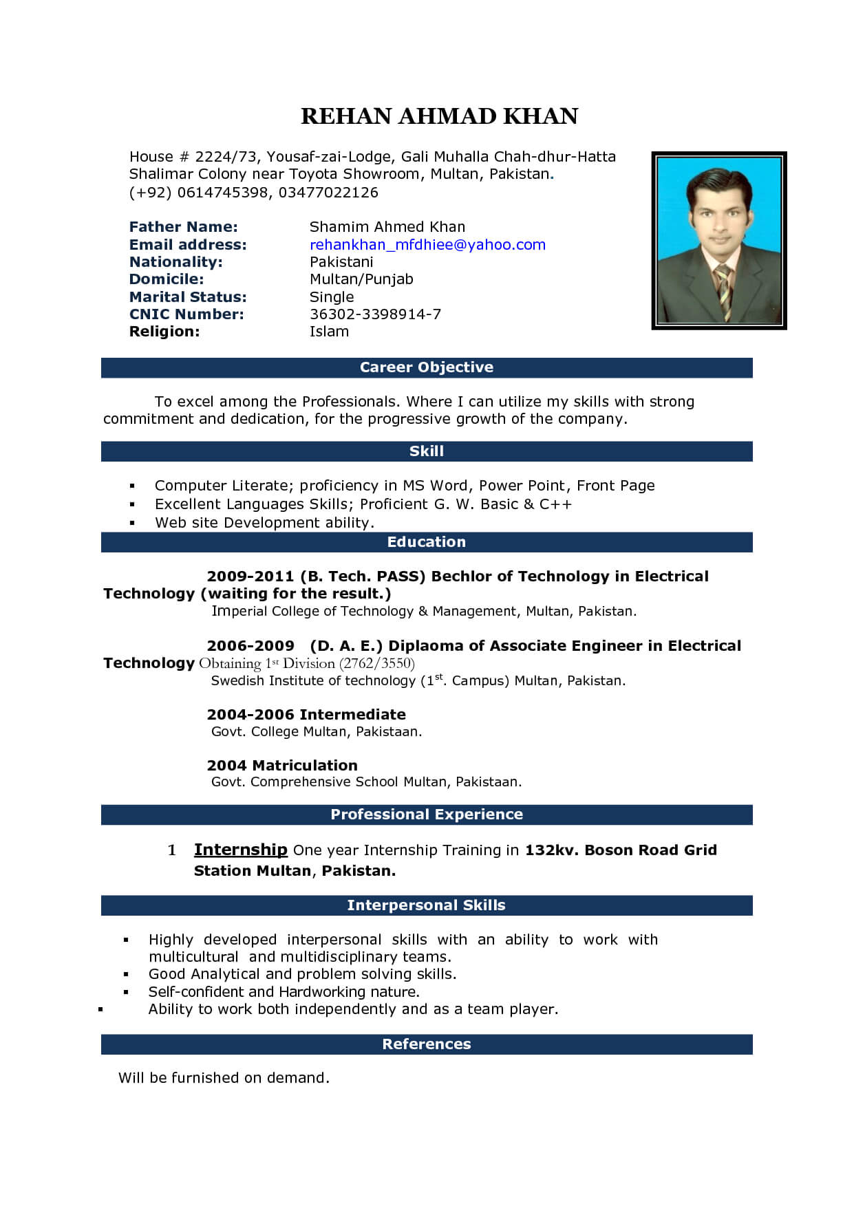 004 Curriculum Vitae Templates Microsoft Word Cv Pattern 2 Intended For Resume Templates Word 2013