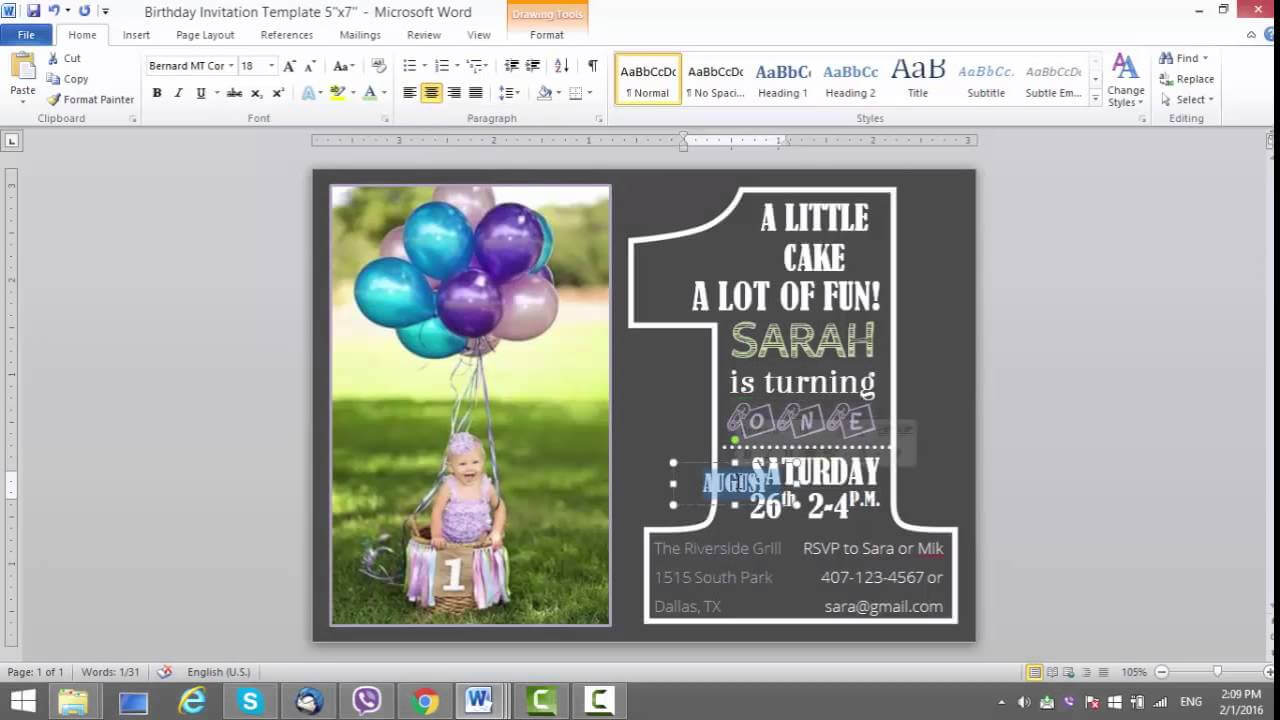 004 Maxresdefault Microsoft Word Birthday Card Invitation Intended For Birthday Card Template Microsoft Word