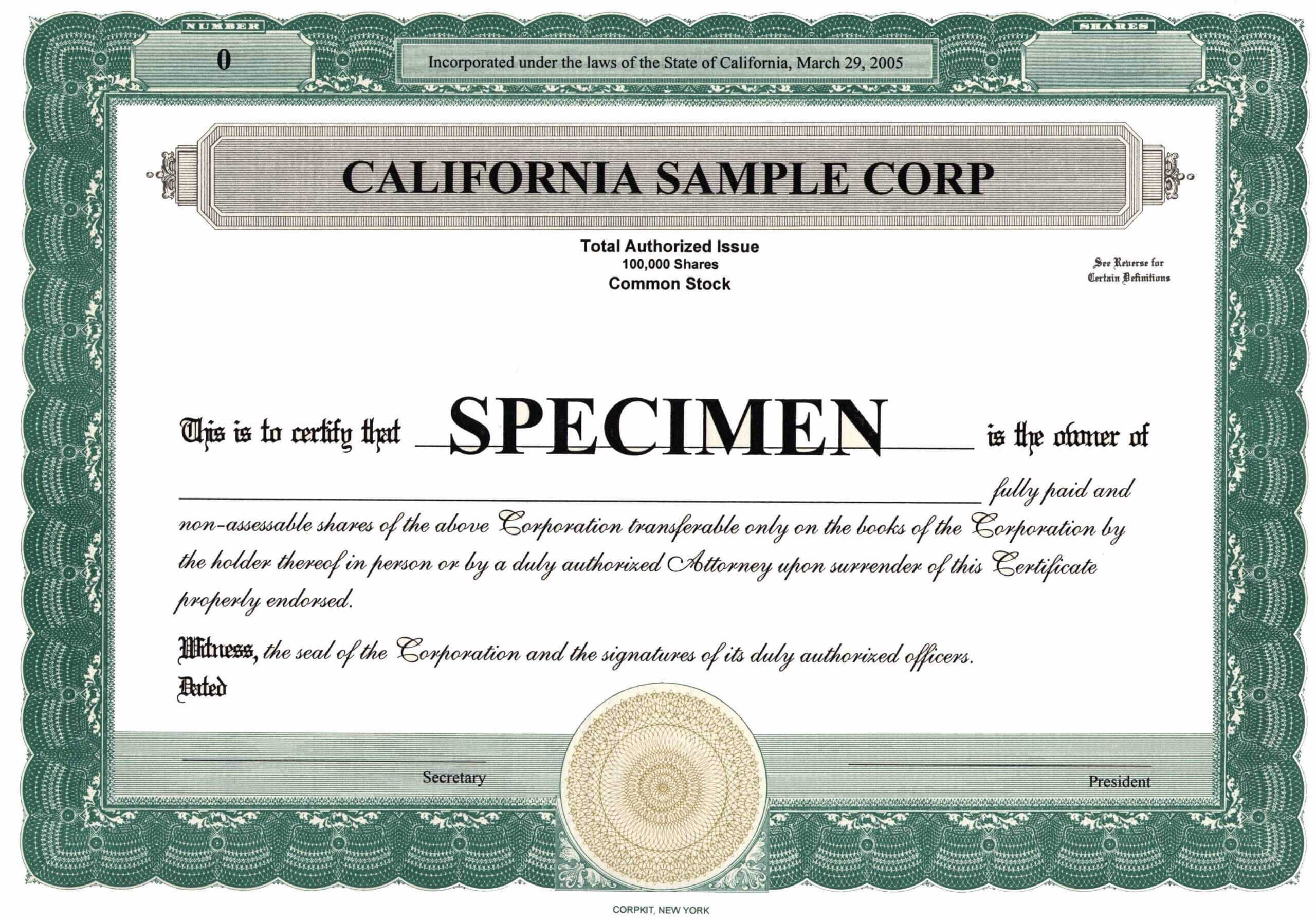 004 Stock Certificate Template Microsoft Word Editable Free In Stock Certificate Template Word