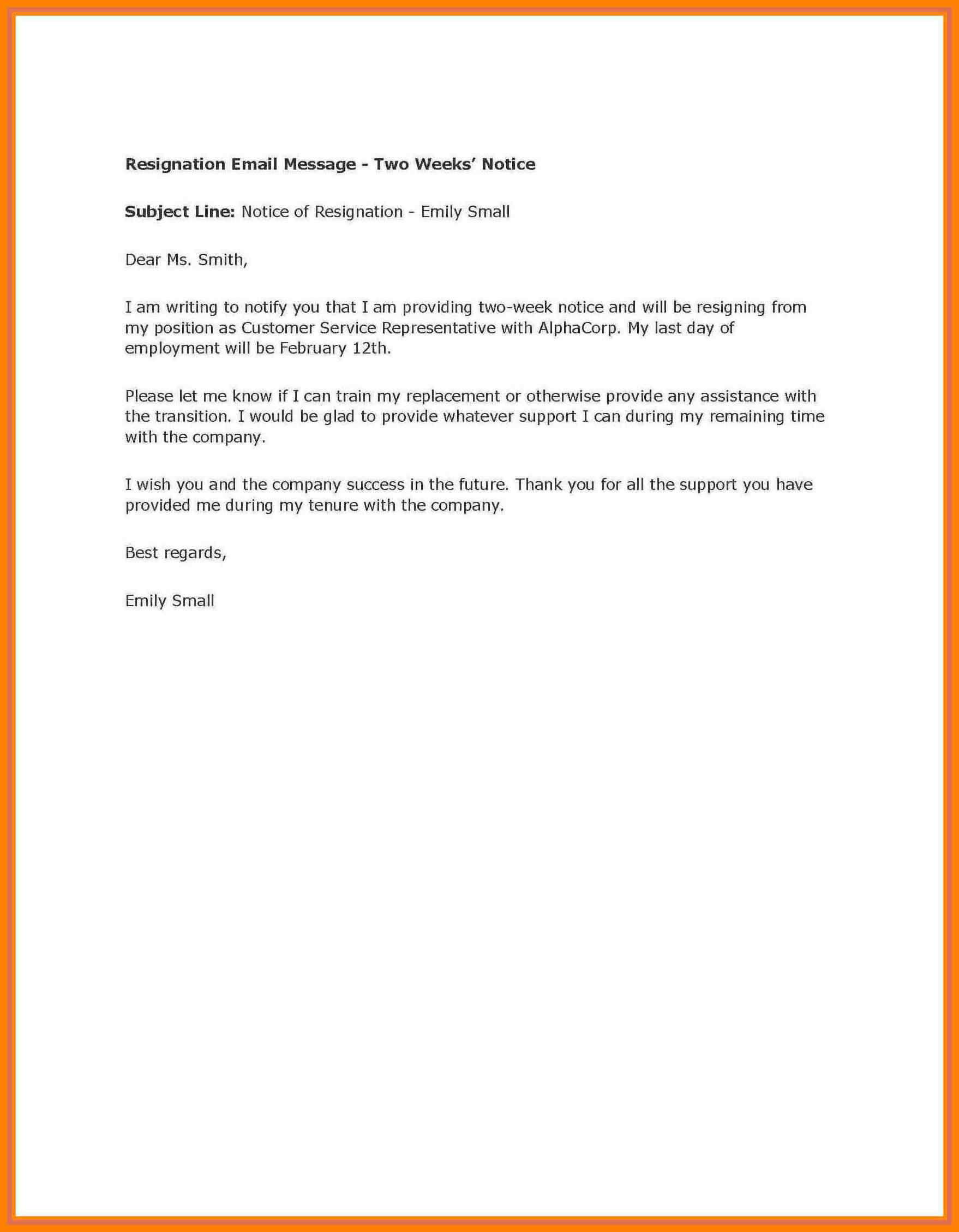 004 Week Notice Template Word Ideas Two Weeks Letter Example With Regard To 2 Weeks Notice Template Word