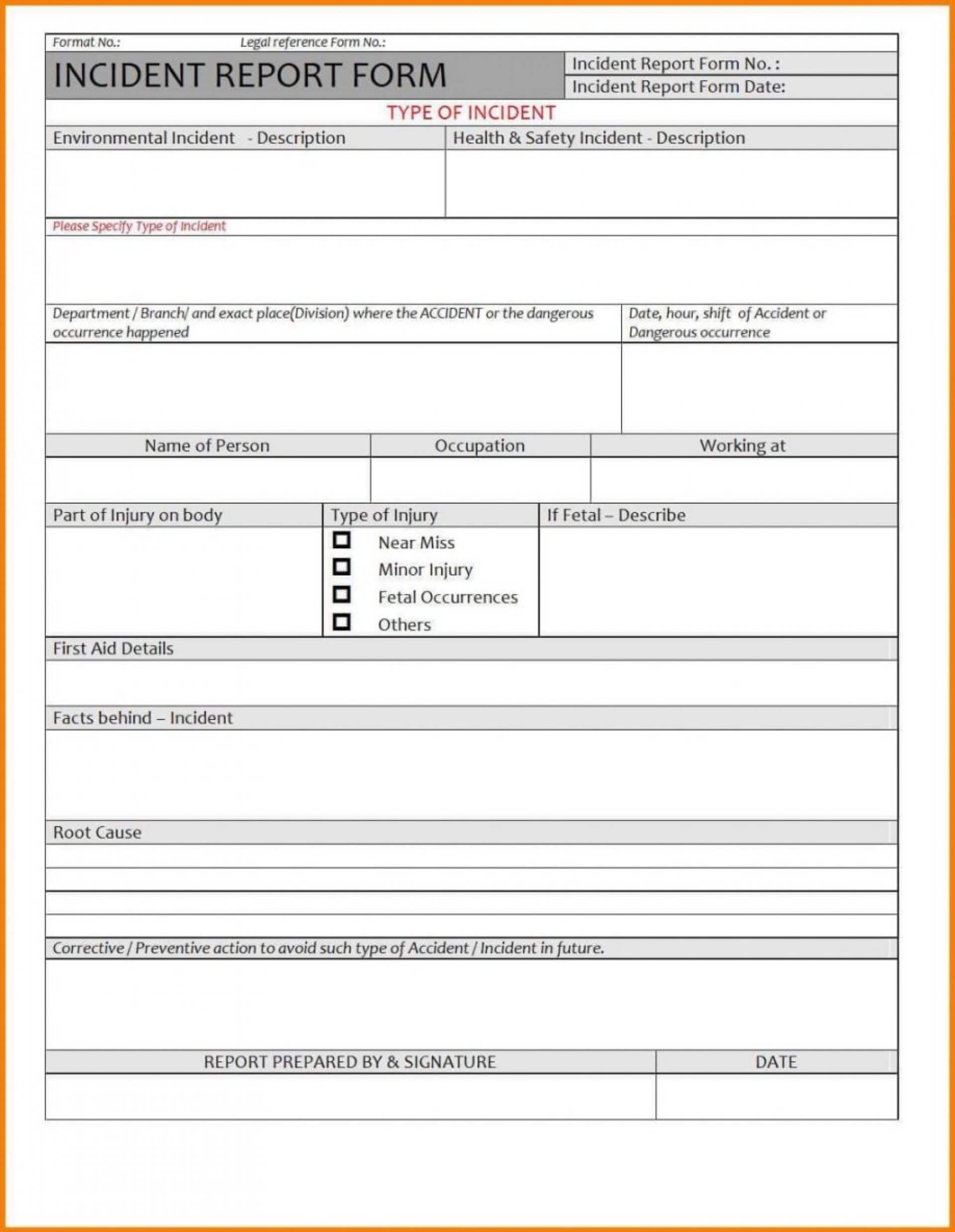 005 20Automobile Accident Report Form Template Elegant Regarding Police Incident Report Template