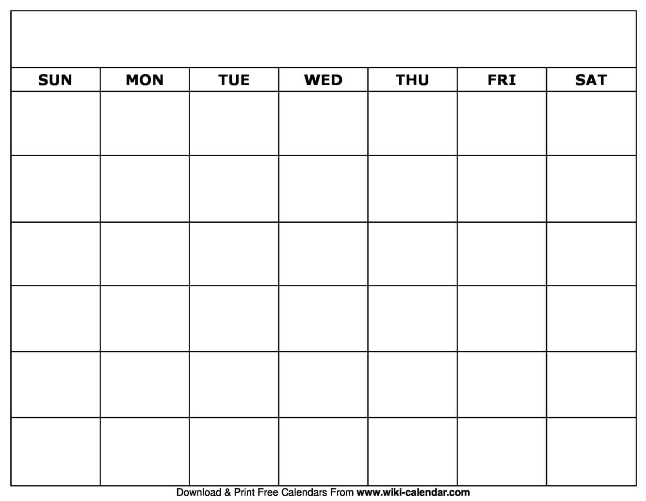 005 Blank Calendar Template Ideas Striking Printable Monthly With Regard To Blank Calander Template