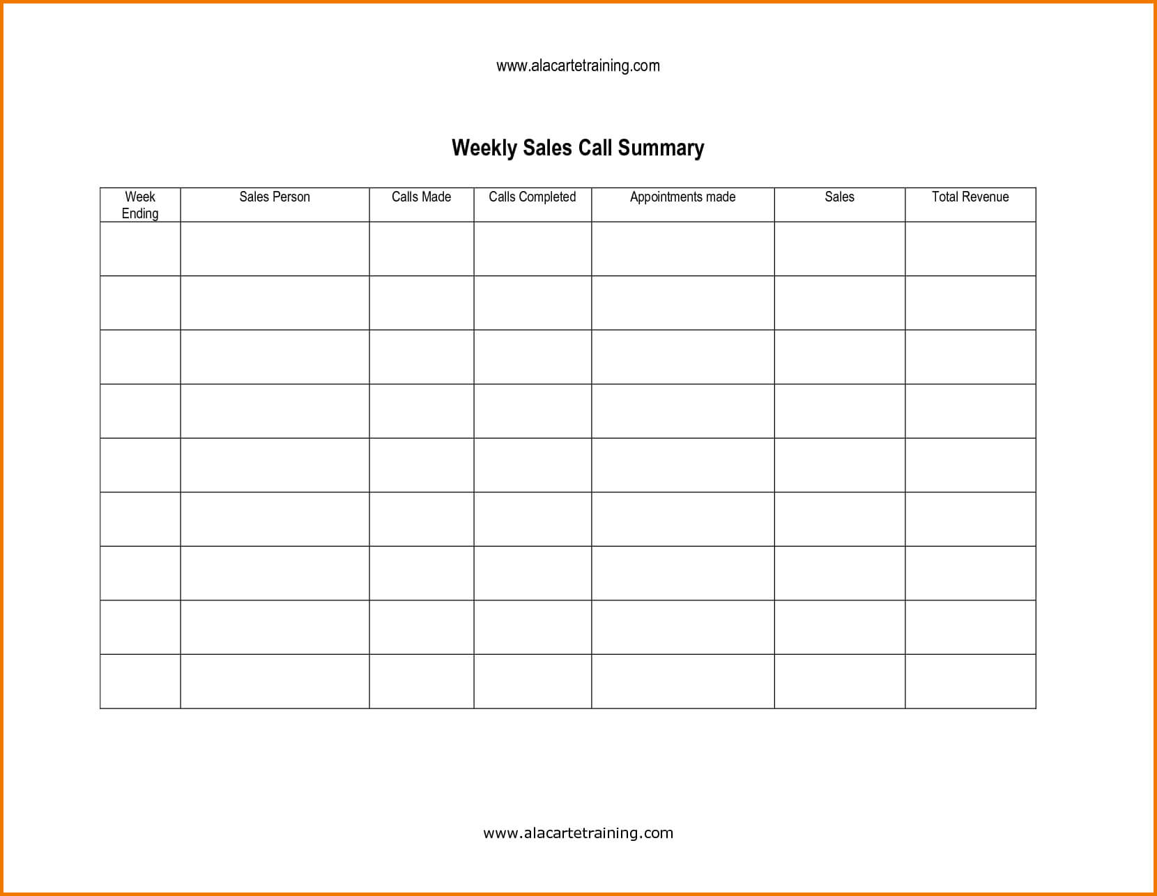 005 Sales Call Reporting Template Weekly Report 44253 Intended For Sales Call Reports Templates Free