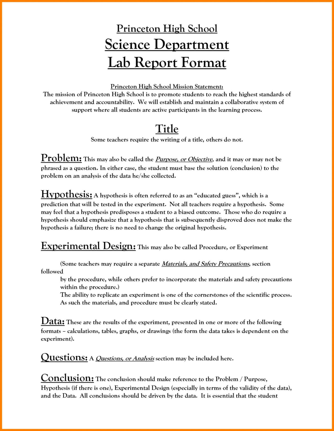 006 Lab Report Template Middle School Ideas Unforgettable Intended For Science Lab Report Template