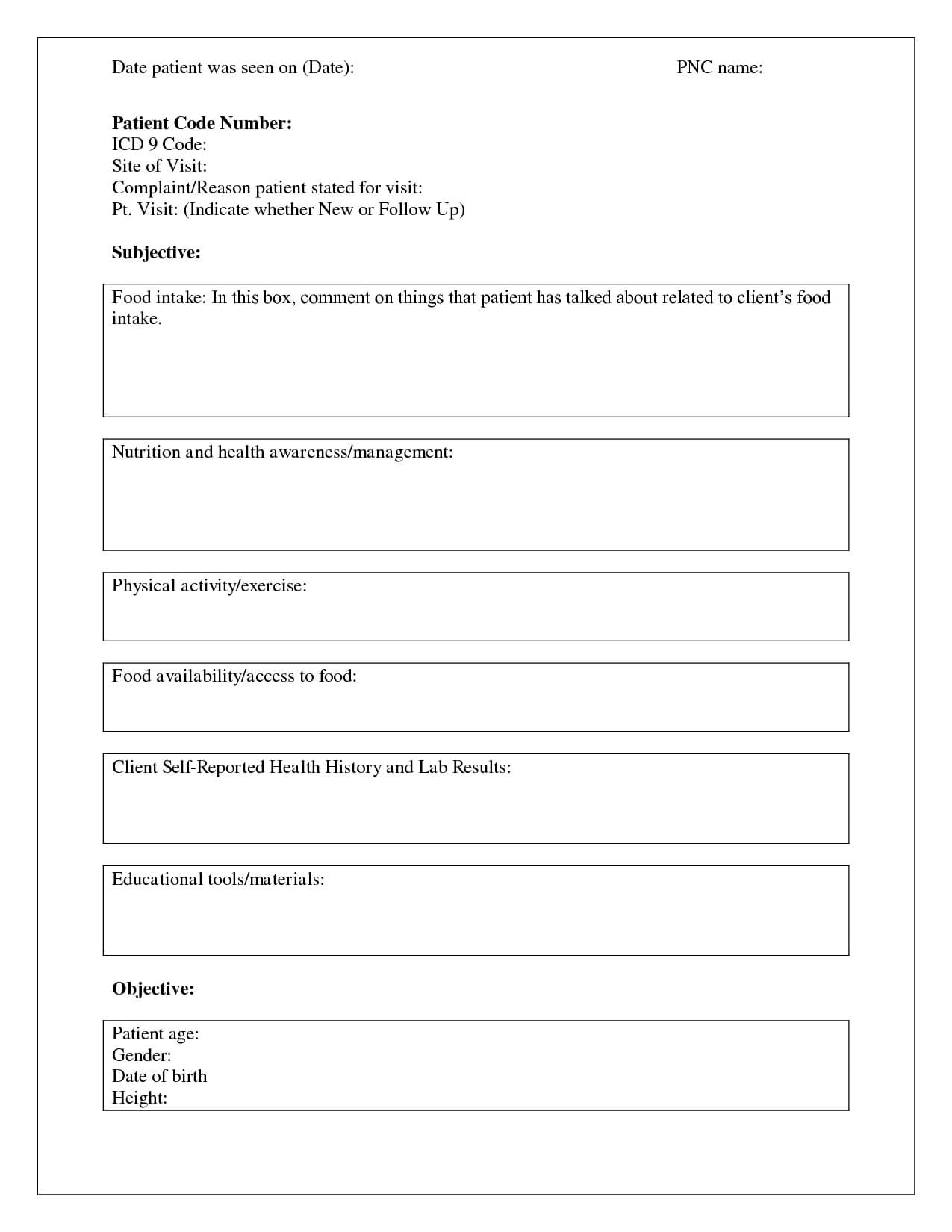 006 Template Ideas Blank Soap Note 395020 Staggering Nurse Within Blank Soap Note Template