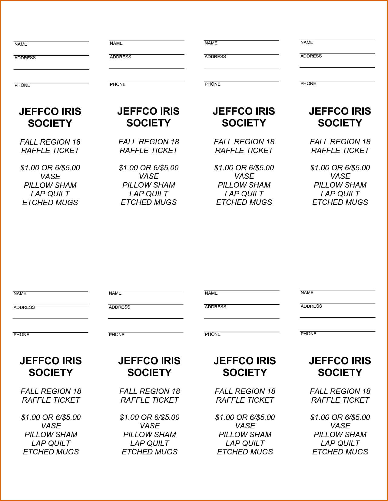 007 Free Printable Raffle Ticket Template Ideas Remarkable Intended For Blank Elephant Template