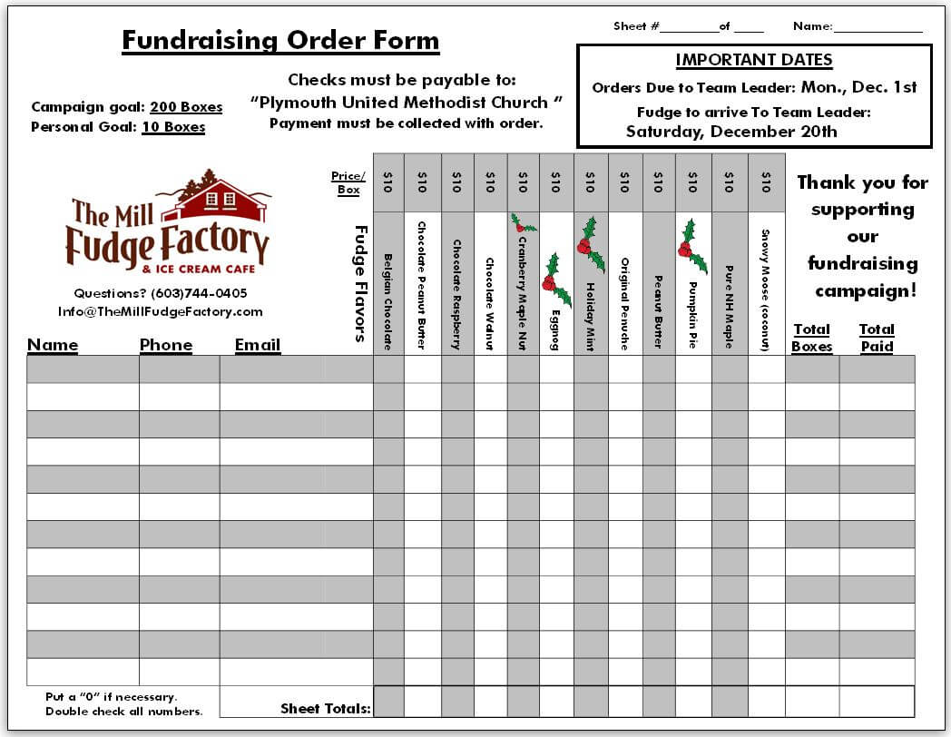 007 Fundraiser Order Form Template Ideas Fundraising Pertaining To Church Pledge Card Template