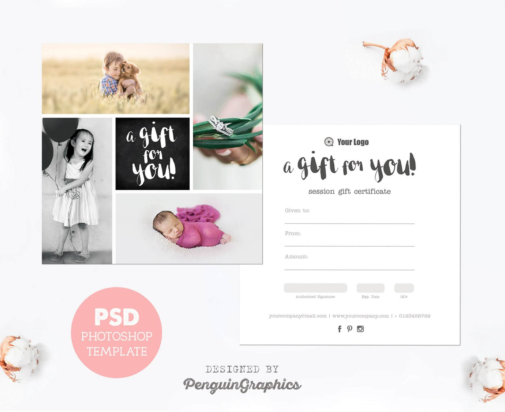 007 Photography Gift Certificate Template Photoshop Free With Regard To Gift Certificate Template Photoshop