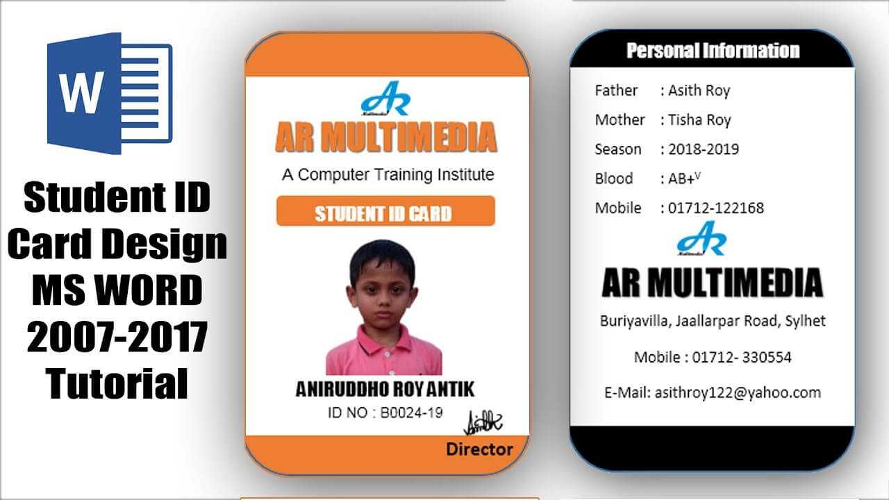 007 Template Ideas Employee Id Card Format Free Download Within Id Card Template For Microsoft Word