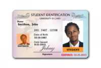007 University Student Identity Card Psd Id Template throughout Sample Of Id Card Template