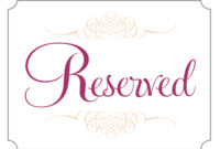 008 Template Ideas Free Printable Reserved Table Signs Word with regard to Reserved Cards For Tables Templates