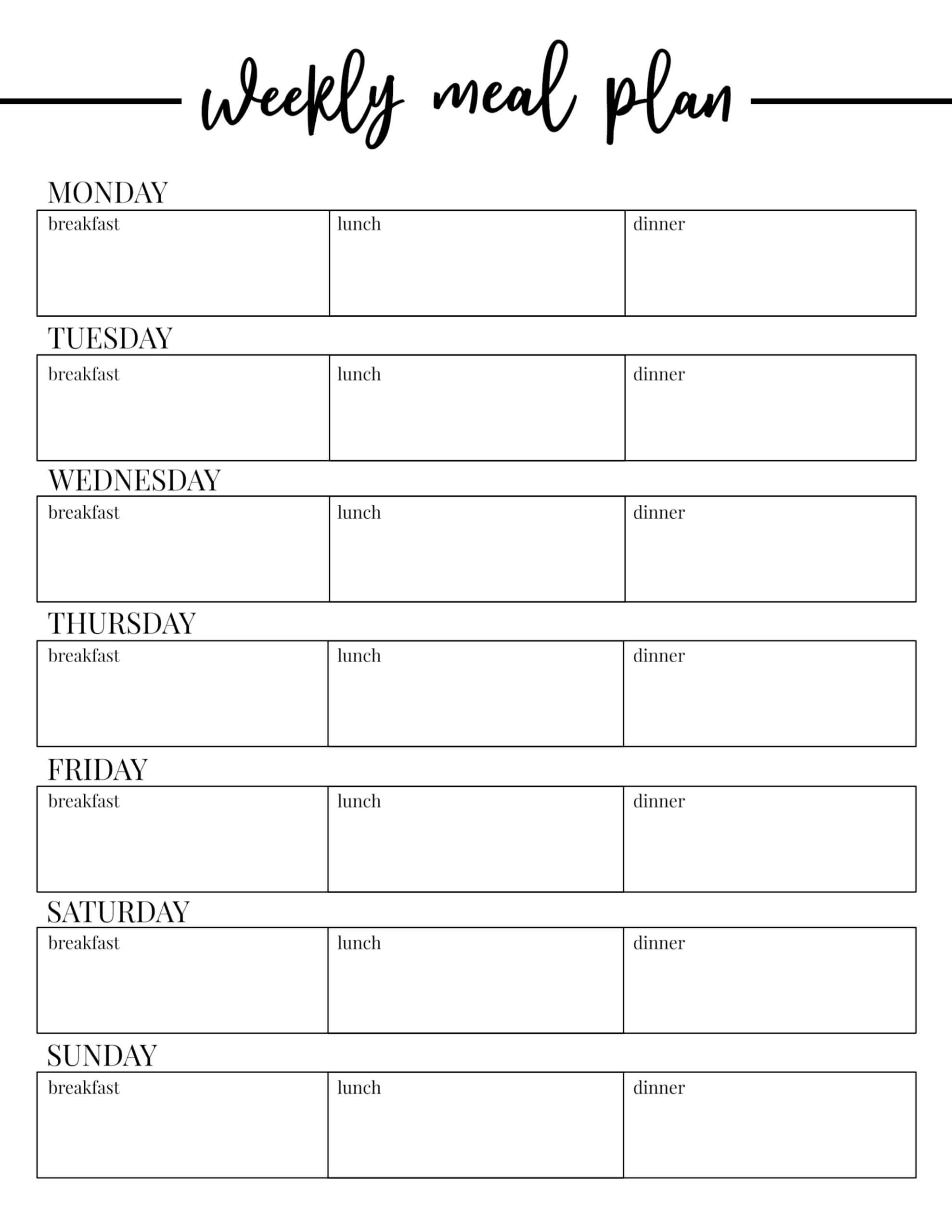008 Template Ideas Weekly Meal Plan Free Menu Planning Regarding Menu Planning Template Word