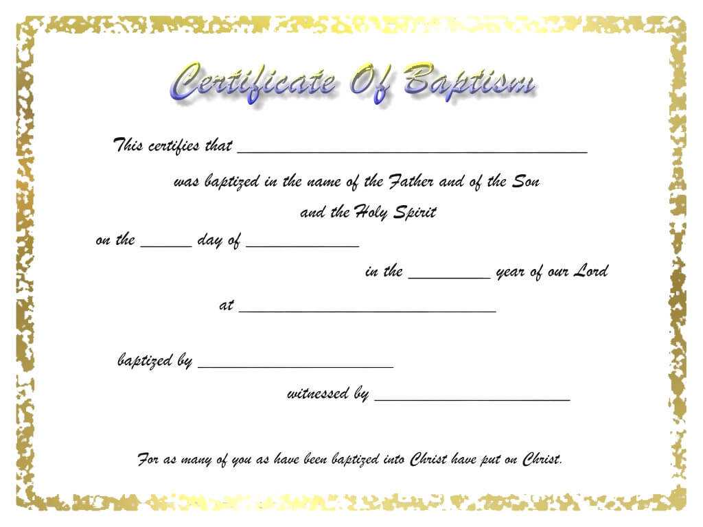 009 Certificate Of Baptism Template Unique Ideas Broadman Pertaining To Baptism Certificate Template Word