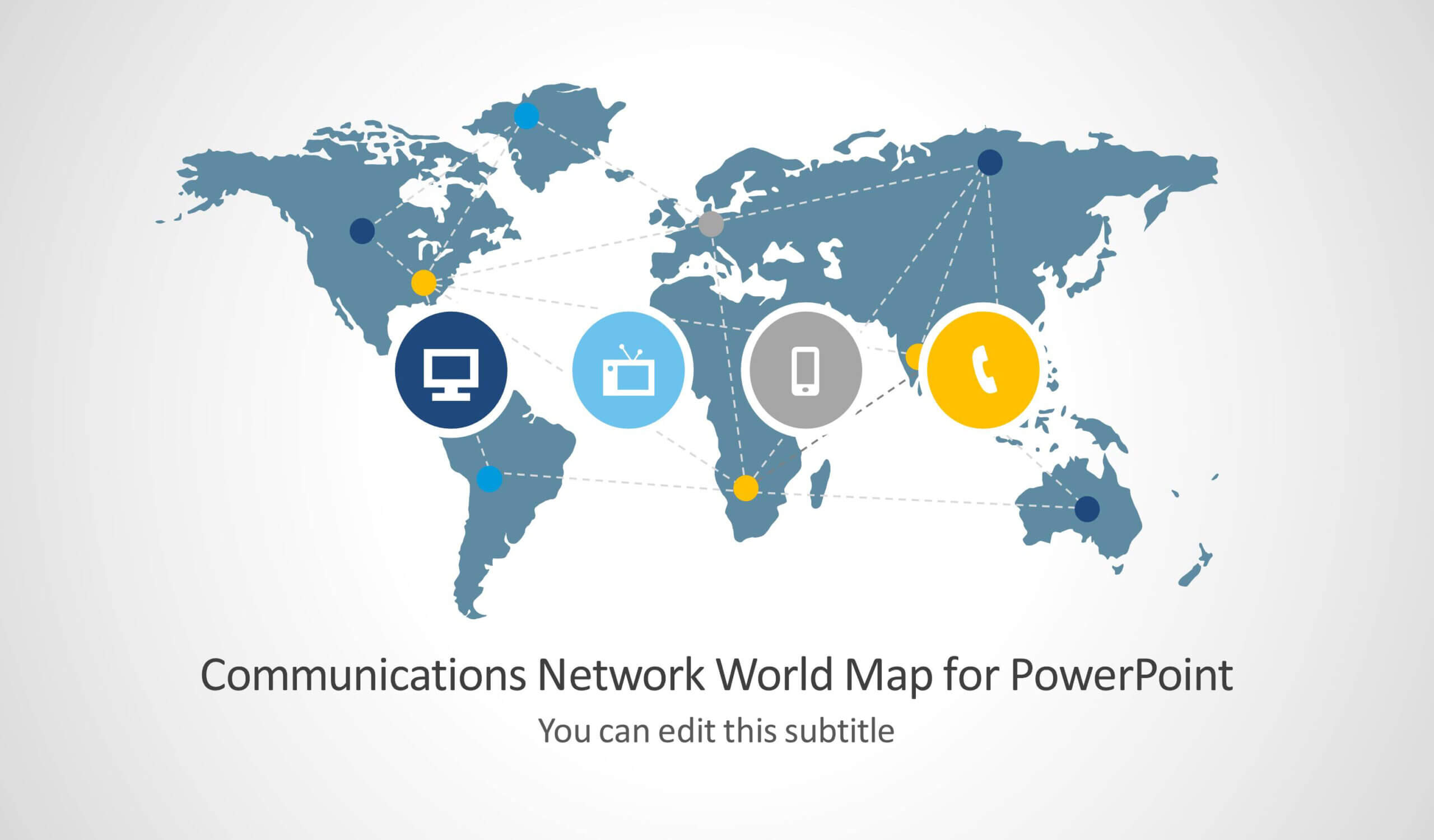 009 Template Ideas Communications Network World Map Business Pertaining To Powerpoint Templates For Communication Presentation